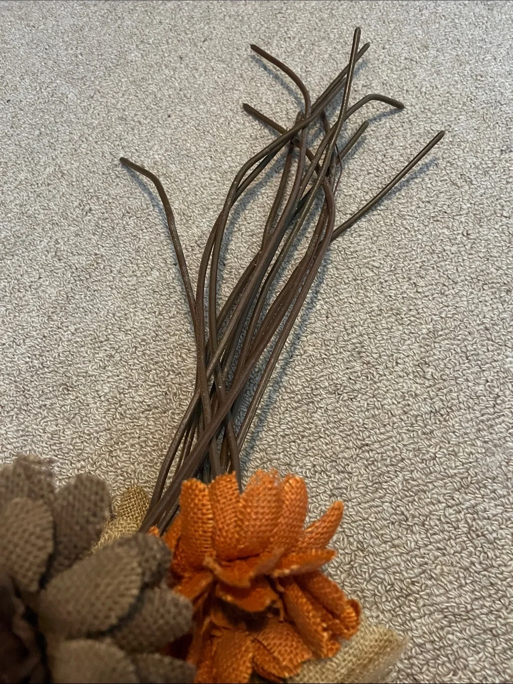 Farmhouse Faux Floral Burlap Flowers Fall